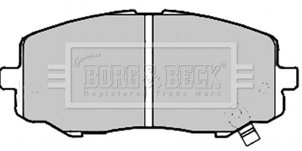 BORG & BECK stabdžių trinkelių rinkinys, diskinis stabdys BBP2213